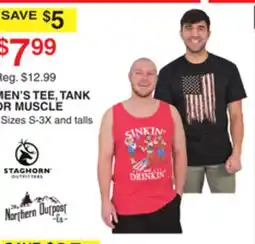 Dunham's Sports MEN'S TEE, TANK OR MUSCLE offer