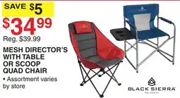 Dunham's Sports MESH DIRECTOR'S WITH TABLE OR SCOOP QUAD CHAIR offer