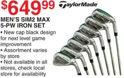 Dunham's Sports TAYLORMADE MEN'S SIM2 MAX 5-PW IRON SET offer