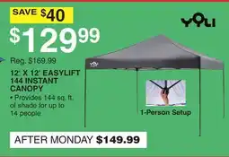 Dunham's Sports YQLI 12' X 12' EASYLIFT 144 INSTANT CANOPY offer