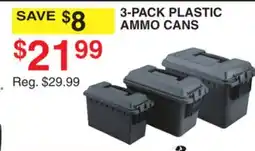 Dunham's Sports 3-PACK PLASTIC AMMO CANS offer