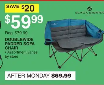 Dunham's Sports DOUBLEWIDE PADDED SOFA CHAIR offer