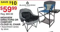 Dunham's Sports HIGHVIEW DIRECTORS OR COMFORT CLOUD XL CHAIR offer