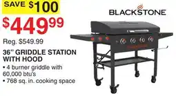 Dunham's Sports BLACKSTONE 36 GRIDDLE STATION WITH HOOD offer