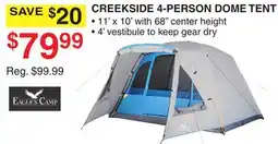 Dunham's Sports CREEKSIDE 4-PERSON DOME TENT offer