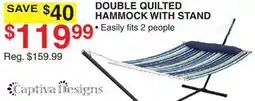 Dunham's Sports DOUBLE QUILTED HAMMOCK WITH STAND offer