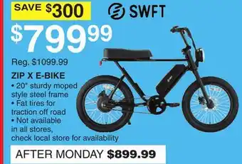 Dunham's Sports SWIFT ZIP X E-BIKE offer