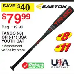 Dunham's Sports TANGO (- 8) OR (- 11) USA YOUTH BAT offer