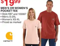 Dunham's Sports MEN'S OR WOMEN'S POCKET TEE offer
