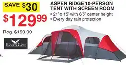 Dunham's Sports ASPEN RIDGE 10-PERSON TENT WITH SCREEN ROOM offer