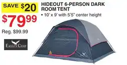 Dunham's Sports HIDEOUT 6-PERSON DARK ROOM TENT offer