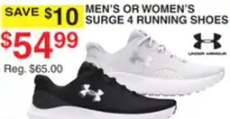 Dunham's Sports UNDER ARMOUR MEN'S OR WOMEN'S SURGE 4 RUNNING SHOES offer