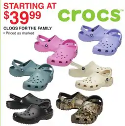 Dunham's Sports CROCS CLOGS FOR THE FAMILY offer