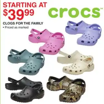 Dunham's Sports CROCS CLOGS FOR THE FAMILY offer