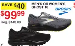 Dunham's Sports BROOKS MEN'S OR WOMEN'S GHOST 16 offer