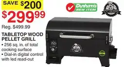 Dunham's Sports TABLETOP WOOD PELLET GRILL offer