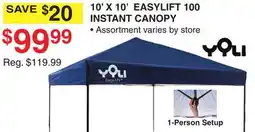 Dunham's Sports YOLI 10' X 10' EASYLIFT 100 INSTANT CANOPY offer