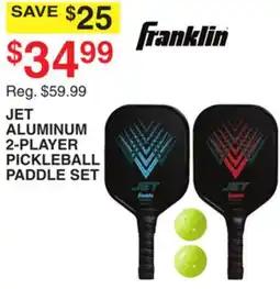Dunham's Sports FRANKLIN JET ALUMINUM 2-PLAYER PICKLEBALL PADDLE SET offer