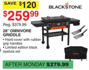 Dunham's Sports BLACKSTONE 28 OMNIVORE GRIDDLE offer