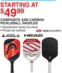 Dunham's Sports COMPOSITE AND CARBON PICKLEBALL PADDLES offer