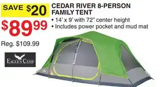 Dunham's Sports CEDAR RIVER 8-PERSON FAMILY TENT offer