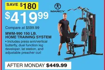 Dunham's Sports MWM 150 LB. HOME TRAINING SYSTEM offer