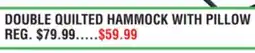 Dunham's Sports DOUBLE QUILTED HAMMOCK WITH PILLOW offer