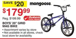 Dunham's Sports BOYS' 20 GRID MAG BIKE offer
