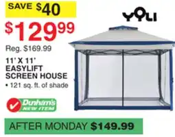 Dunham's Sports YQLI 11' X 11' EASYLIFT SCREEN HOUSE offer