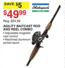 Dunham's Sports AGILITY BAITCAST ROD AND REEL COMBO offer