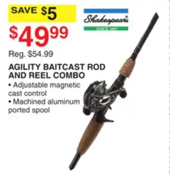 Dunham's Sports AGILITY BAITCAST ROD AND REEL COMBO offer