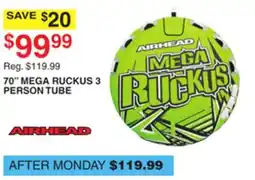 Dunham's Sports AIRHEAD 70 MEGA RUCKUS 3 PERSON TUBE offer