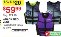 Dunham's Sports OBRIEN V-BACK NEO VEST offer
