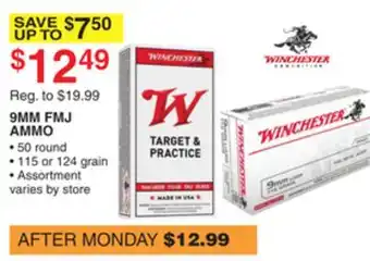 Dunham's Sports 9MM FMJ AMMO offer