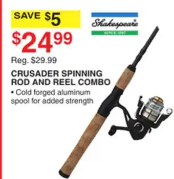 Dunham's Sports CRUSADER SPINNING ROD AND REEL COMBO offer