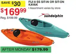 Dunham's Sports SUNDOLPHIN FIJI 8 SS SIT-IN OR SIT-ON KAYAK offer