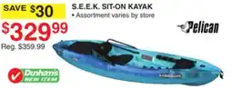 Dunham's Sports PELICAN S. E. E. K. SIT-ON KAYAK offer