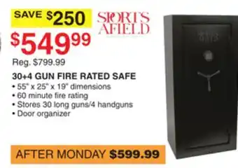 Dunham's Sports 30+4 GUN FIRE RATED SAFE offer