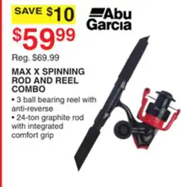 Dunham's Sports ABU GARCIA MAX X SPINNING ROD AND REEL COMBO offer