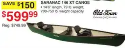 Dunham's Sports OLD TOWN SARANAC 146 XT CANOE offer
