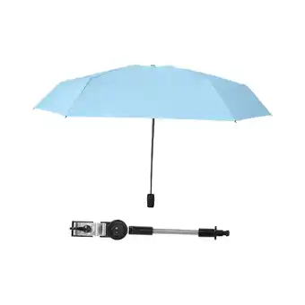 Walmart Clamp on Umbrella with Clamp Foldable Beach Umbrella for Fishing Patio Chair Blue offer