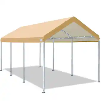 Walmart ADVANCE OUTDOOR Adjustable 10' x 20' x 10.8' Beige Carport offer