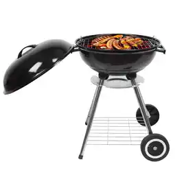 Walmart Zimtown 18 Portable Charcoal BBQ Grill Outdoor Camping Backyard with Side Wheels Black offer