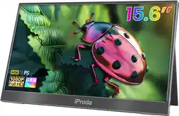 Walmart Iproda PD152KPN 15.6 1080P FHD IPS Computer Monitor with Smart Case, Black offer