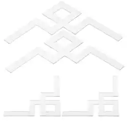 Walmart 4 Pcs Three-dimensional Diagonal Flower Stickers Decals Mirror Wall Decor Corner Adhesive offer