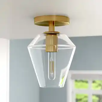 Walmart Evelyn&Zoe 7 Gold Semi Flush Mount offer