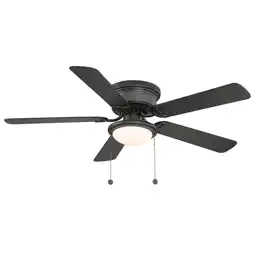 Walmart Hugger 52'' Black Contemporary Led Flush Mount Indoor Low Profile Ceiling Fan offer