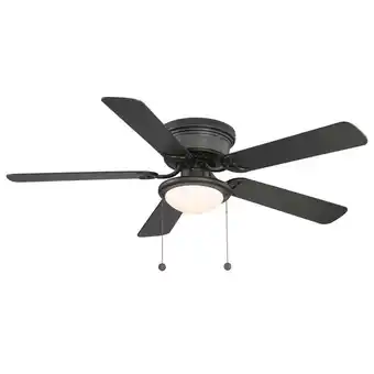 Walmart Hugger 52'' Black Contemporary Led Flush Mount Indoor Low Profile Ceiling Fan offer