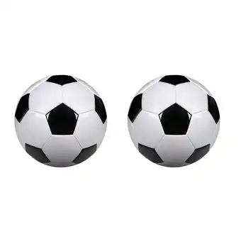 Walmart 2X Size 5 Professional Training Soccer Balls PU Leather Black White Football Goal Team Atch offer