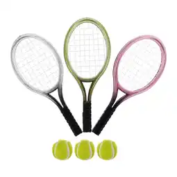Walmart HERFIER 3 Sets Tennis Racket Decors Photography Props Mini Tennis Rackets Ornaments offer